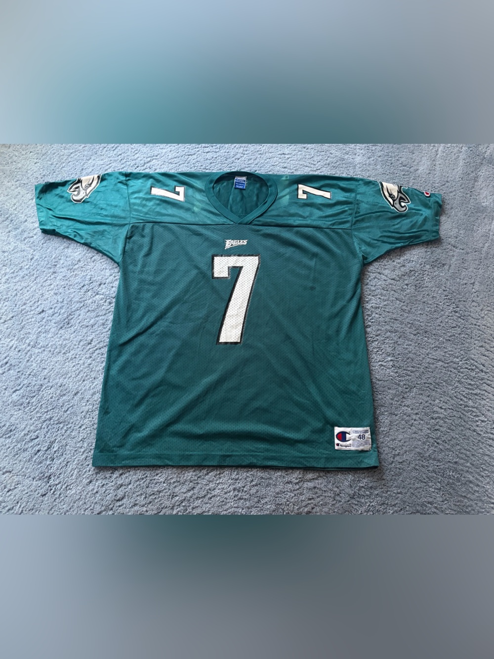 Vintage Champion NFL Philadelphia Eagles Bobby Hoying Football Jersey Size 48